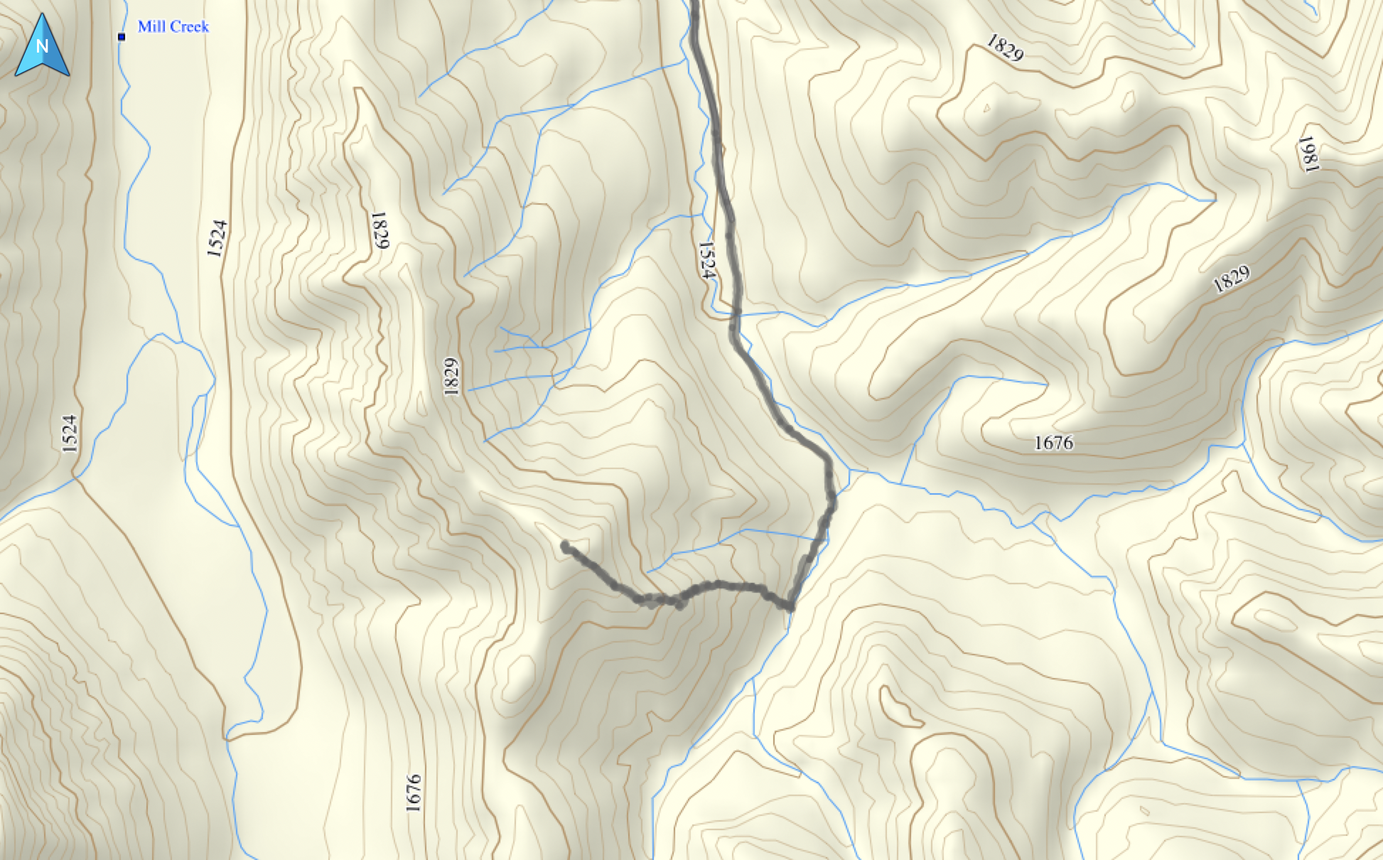 Whitney Ridge “Whitney Ridge”, 29 February 2020 – peaks and streams